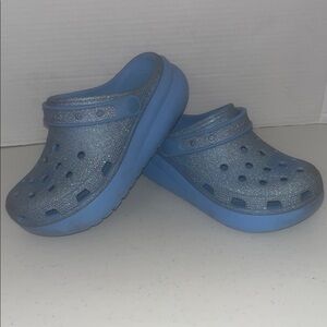 CROCS Chunky Glitter Platform Kids Size 3